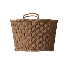 Wicker basket on a white background. Isolate.