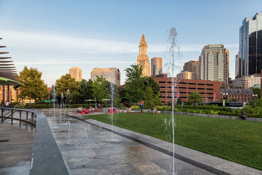 Rose Kennedy Greenway Park In Boston