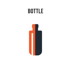 Bottle vector icon on white background. Red and black colored Bottle icon. Simple element illustration sign symbol EPS