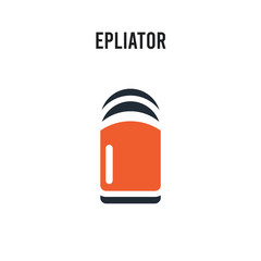epliator vector icon on white background. Red and black colored epliator icon. Simple element illustration sign symbol EPS