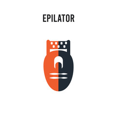 epilator vector icon on white background. Red and black colored epilator icon. Simple element illustration sign symbol EPS