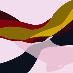 illustration vector EPS print abstract modern art hand draw panoramic landscape view with scandinavian nordic design style good for fashion or textile or cover or background or other