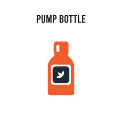 pump bottle vector icon on white background. Red and black colored pump bottle icon. Simple element illustration sign symbol EPS