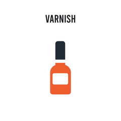 varnish vector icon on white background. Red and black colored varnish icon. Simple element illustration sign symbol EPS