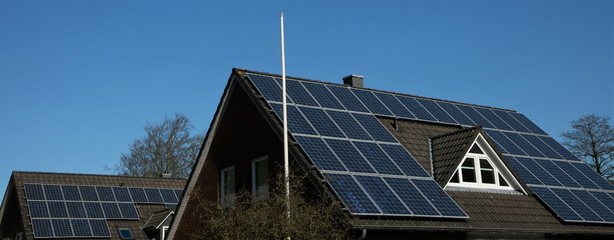roof with solar panels, solar energy, home energy storage