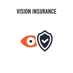 vision insurance vector icon on white background. Red and black colored vision insurance icon. Simple element illustration sign symbol EPS