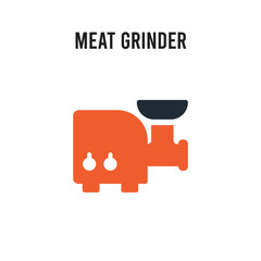 Meat grinder vector icon on white background. Red and black colored Meat grinder icon. Simple element illustration sign symbol EPS