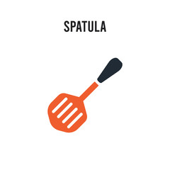 Spatula vector icon on white background. Red and black colored Spatula icon. Simple element illustration sign symbol EPS