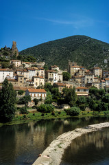 Fototapeta na wymiar Rivière l'Orb, Roquebrun, 34, Hérault, région Occitanie