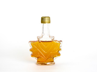 Bottle of maple syrup.