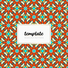 Colorful mandala seamless pattern vector