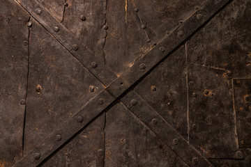 old steel door in the basement