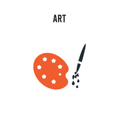Art vector icon on white background. Red and black colored Art icon. Simple element illustration sign symbol EPS
