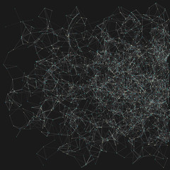 Network Mesh Random Procedural Art background illustration