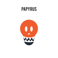 Papyrus vector icon on white background. Red and black colored Papyrus icon. Simple element illustration sign symbol EPS