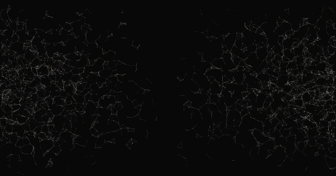 Network Mesh Random Procedural Art background illustration