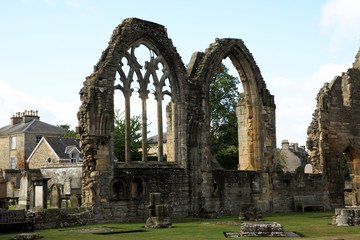 Elgin (Scotland), UK - August 01, 2018: Ruins of Elgin Cathedral, Elgin, Moray, Grampian, Scotland, Highlands, United Kingdom