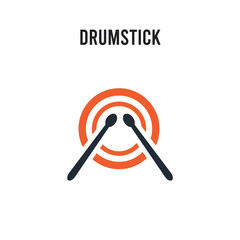 Drumstick vector icon on white background. Red and black colored Drumstick icon. Simple element illustration sign symbol EPS