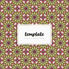 Colorful mandala seamless pattern vector