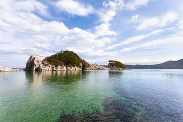 日本の岩手県・三陸の国立公園、浄土ヶ浜