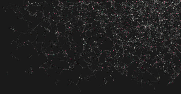 Network Mesh Random Procedural Art background illustration