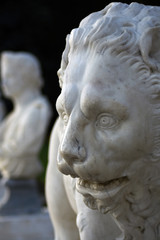 Fototapeta premium Statues. Architecture of Archangelskoye public park in Moscow region, Russia.