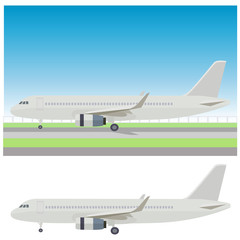 イラスト素材　飛行機　ジェット機　航空機　アイコン　ベクター