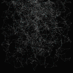 Network Mesh Random Procedural Art background illustration