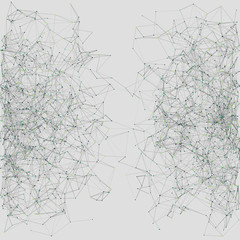 Obraz premium Network Mesh Random Procedural Art background illustration