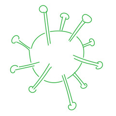 scary virus - handrawn doodle illustration