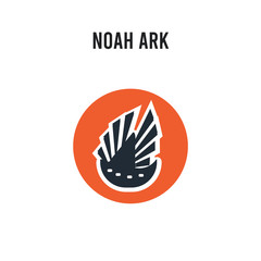Noah Ark vector icon on white background. Red and black colored Noah Ark icon. Simple element illustration sign symbol EPS