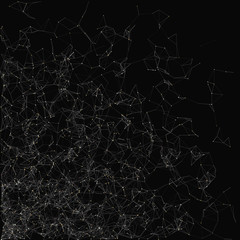 Naklejka premium Network Mesh Random Procedural Art background illustration