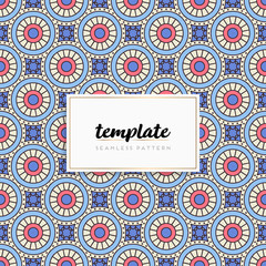 Colorful mandala seamless pattern vector