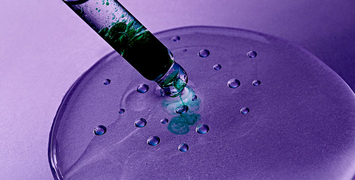 Pipette Petri Dish Green Purple Liquid Laboratory Virus