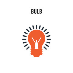 Bulb vector icon on white background. Red and black colored Bulb icon. Simple element illustration sign symbol EPS