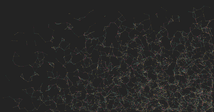Network Mesh Random Procedural Art background illustration