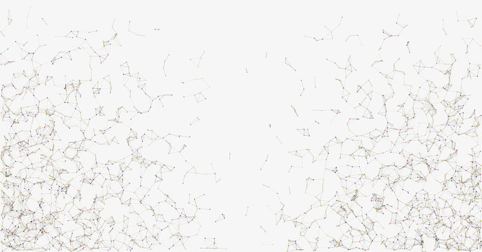 Network Mesh Random Procedural Art background illustration