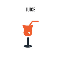 Juice vector icon on white background. Red and black colored Juice icon. Simple element illustration sign symbol EPS