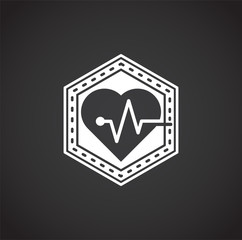 Pulse related icon on background for graphic and web design. Creative illustration concept symbol for web or mobile app