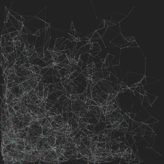 Network Mesh Random Procedural Art background illustration