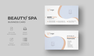 Beauty Spa Business Card Template
