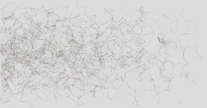 Network Mesh Random Procedural Art background illustration