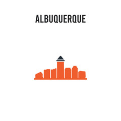 Obraz premium albuquerque vector icon on white background. Red and black colored albuquerque icon. Simple element illustration sign symbol EPS