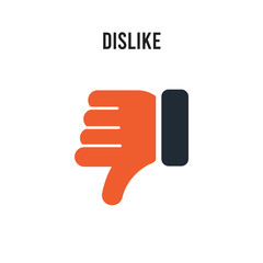 Fototapeta premium Dislike vector icon on white background. Red and black colored Dislike icon. Simple element illustration sign symbol EPS