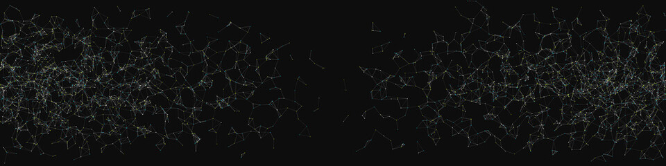 Network Mesh Random Procedural Art background illustration