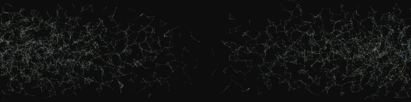 Network Mesh Random Procedural Art background illustration