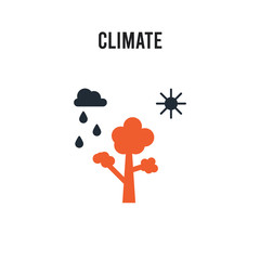 Climate vector icon on white background. Red and black colored Climate icon. Simple element illustration sign symbol EPS