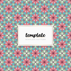 Colorful mandala seamless pattern vector