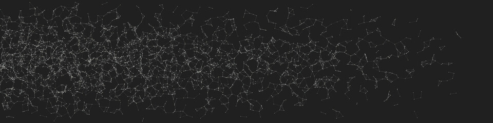 Network Mesh Random Procedural Art background illustration