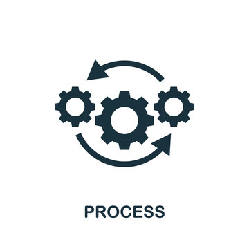 Process icon. Simple element from audit collection. Filled Process icon for templates, infographics and more